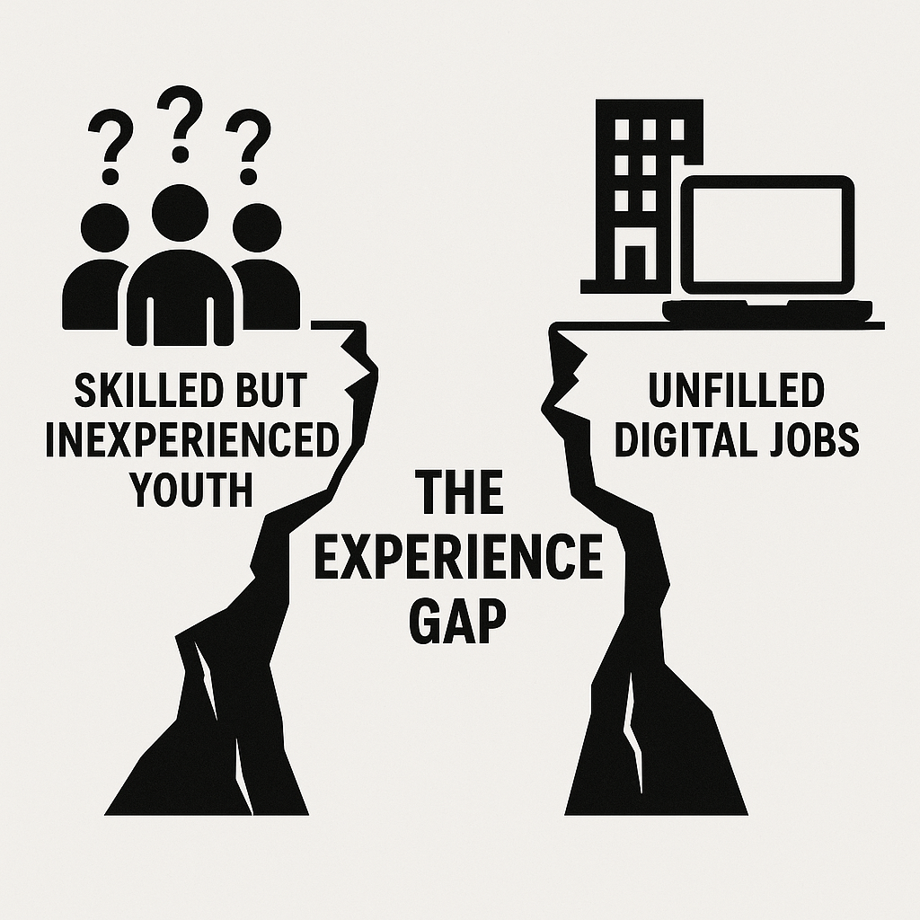 The experience gap between skilled youth and unfilled digital jobs